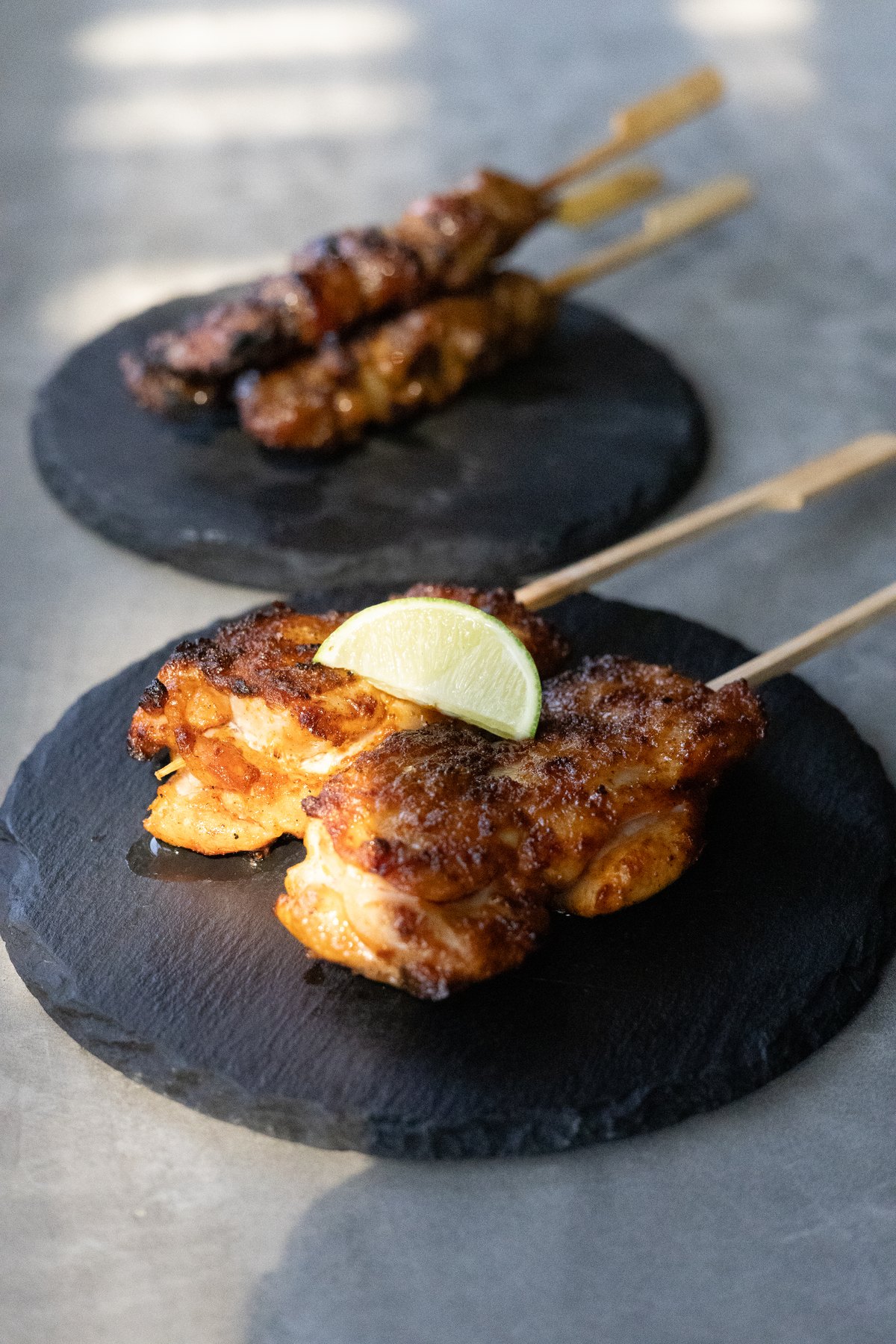 Yakitori-inspired CHAR skewers grilled over charcoal at MOTD